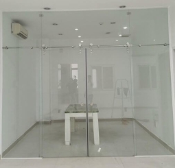 Cửa kính cường lực lùa 2 cửa